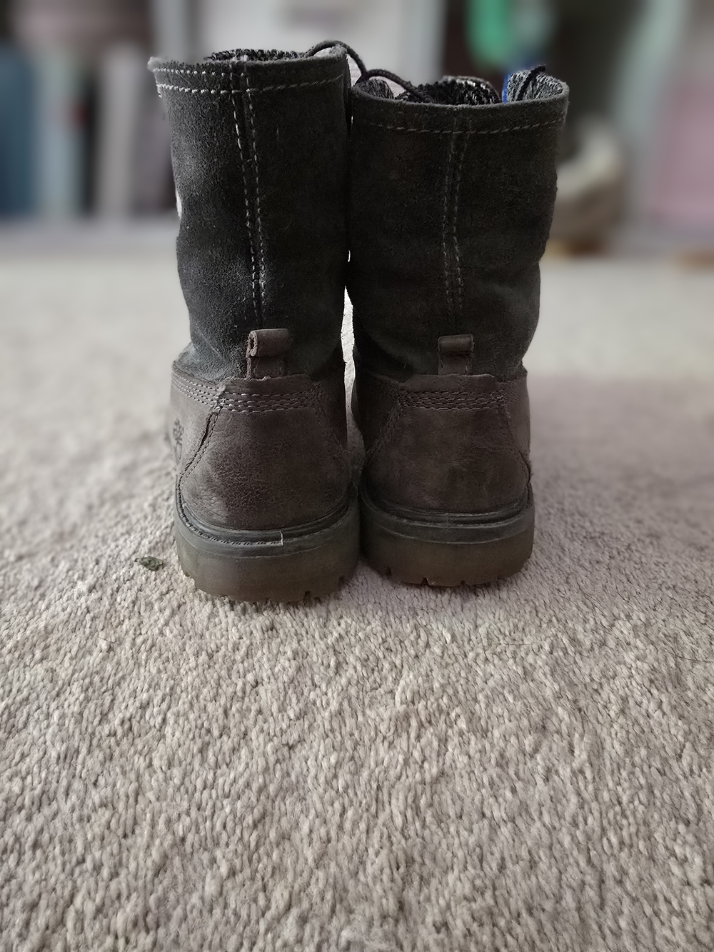 Timberland Harris Tweed Leather Fold-Down Collar Lace-Up Boots - Picture 3 of 8